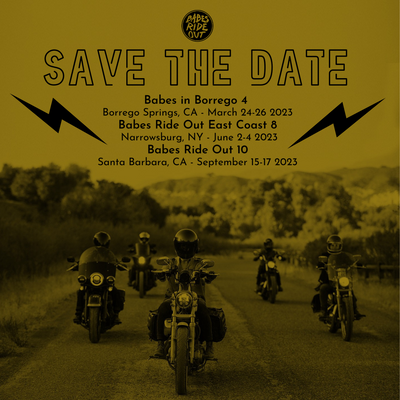 Babes Ride Out 2023 Save the Dates - Celebrating 10 Years of Babes Ride Out