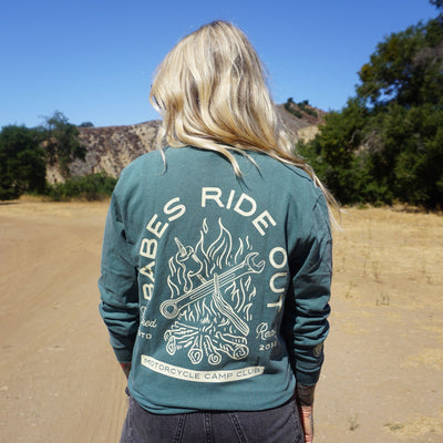 Camping Club Long Sleeve Tee - Blue Spruce