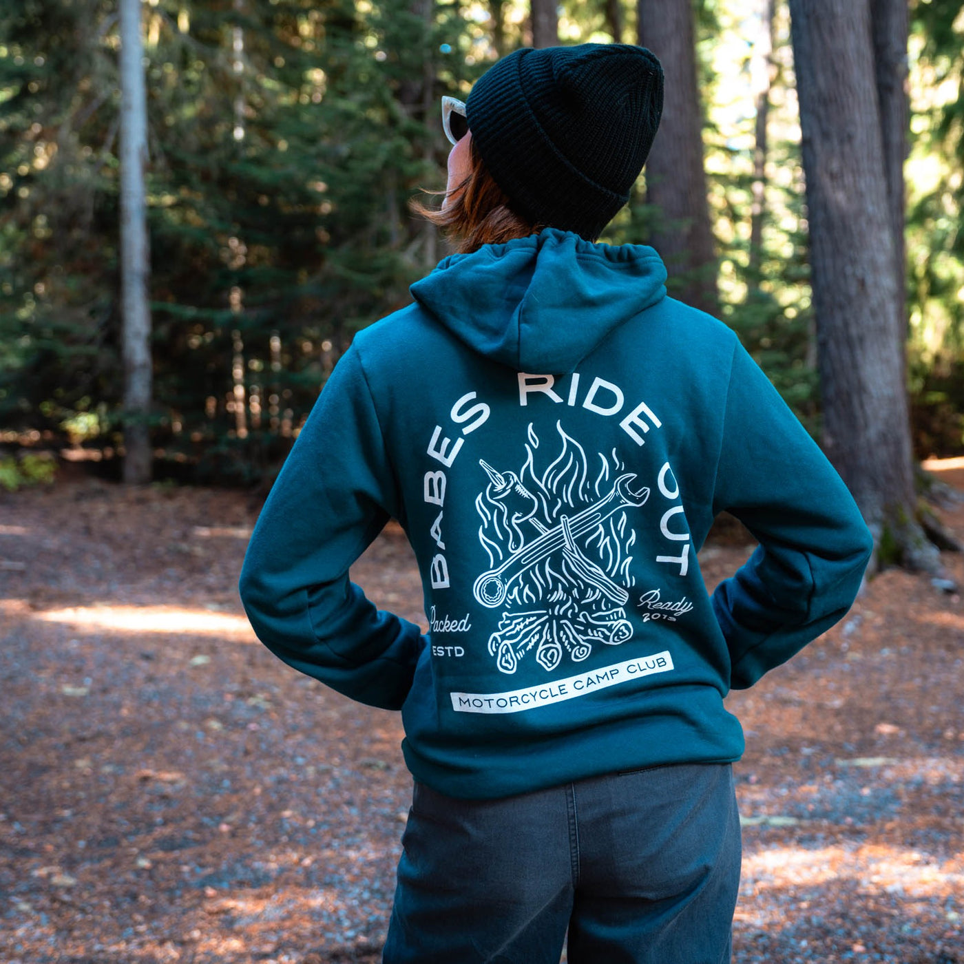 Campfire Zip Hoodie - Atlantic