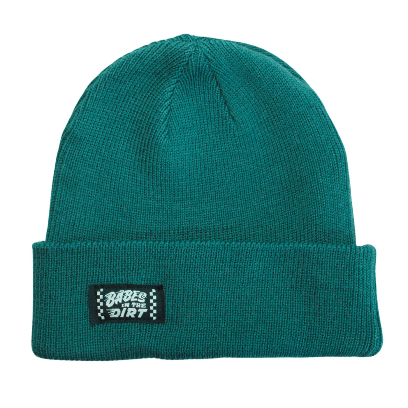 Checkers Merino Beanie - Emerald