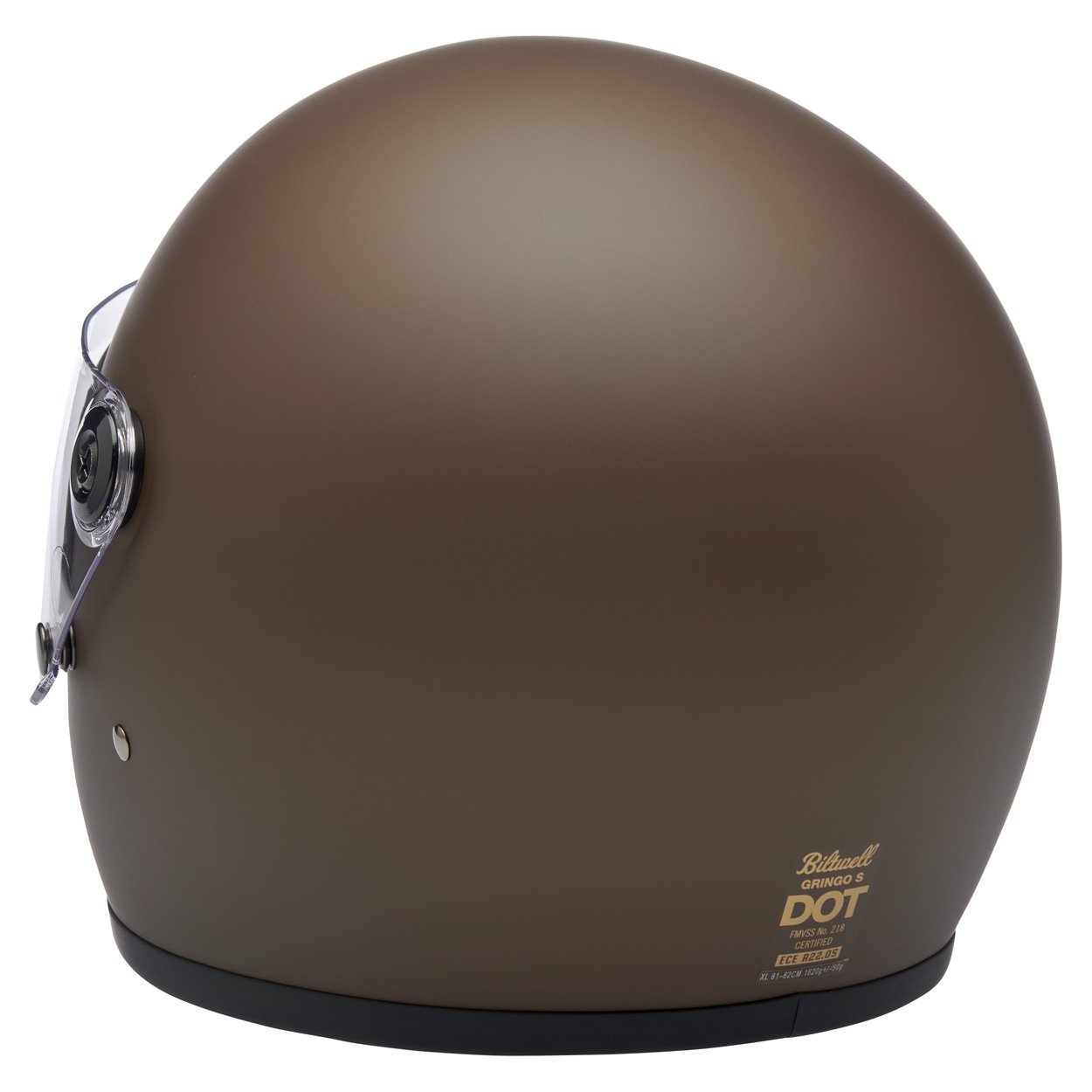 Biltwell Gringo S Helmet - Flat Chocolate