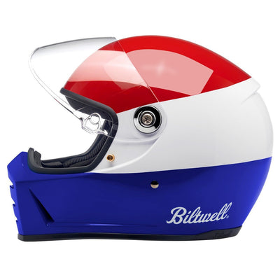 Biltwell Lane Splitter Helmet - Podium R/W/B