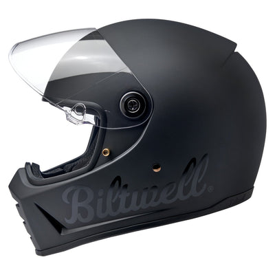 Biltwell Lane Splitter Helmet - Flat Black Factory