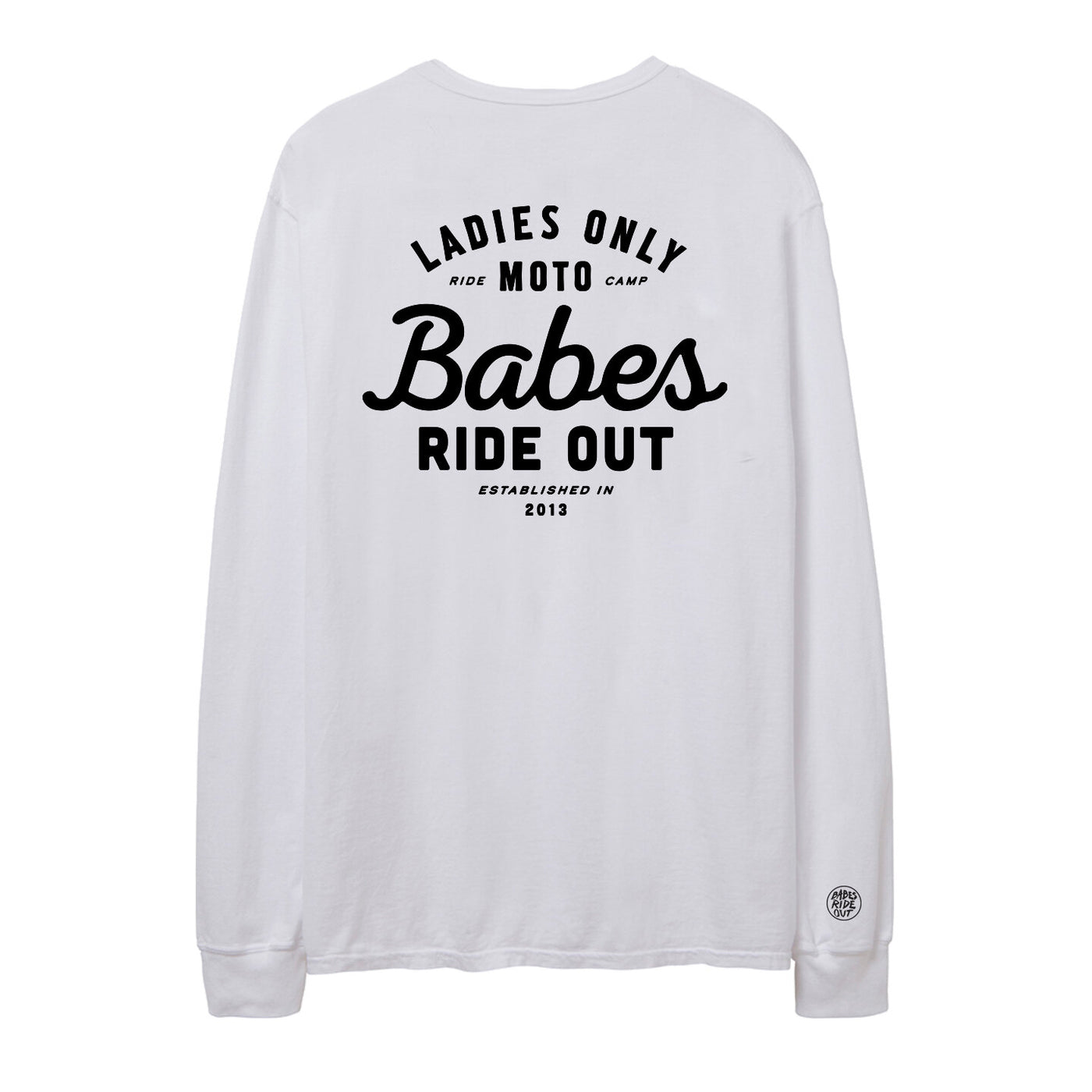 Night Rider Long Sleeve Pocket Tee - White